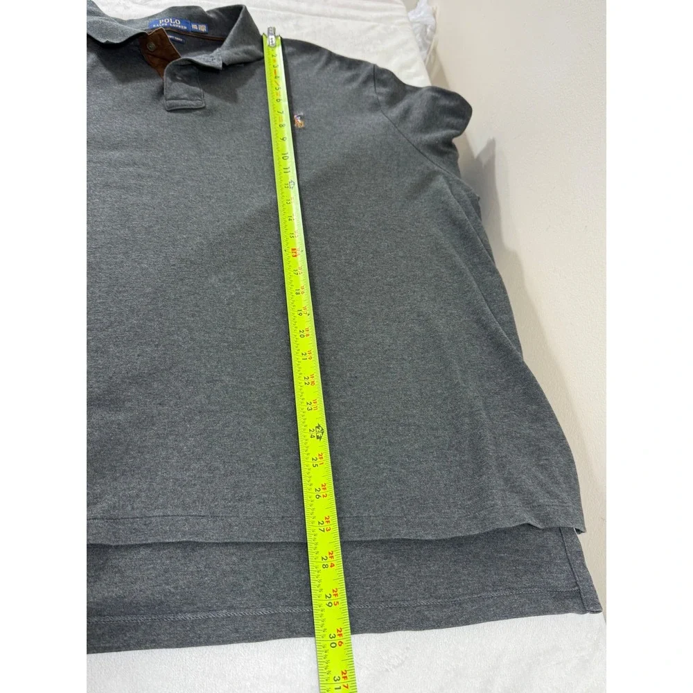 Polo Ralph Lauren Polo Shirt Men's XXL Gray Pima Soft Touch Preppy Classic